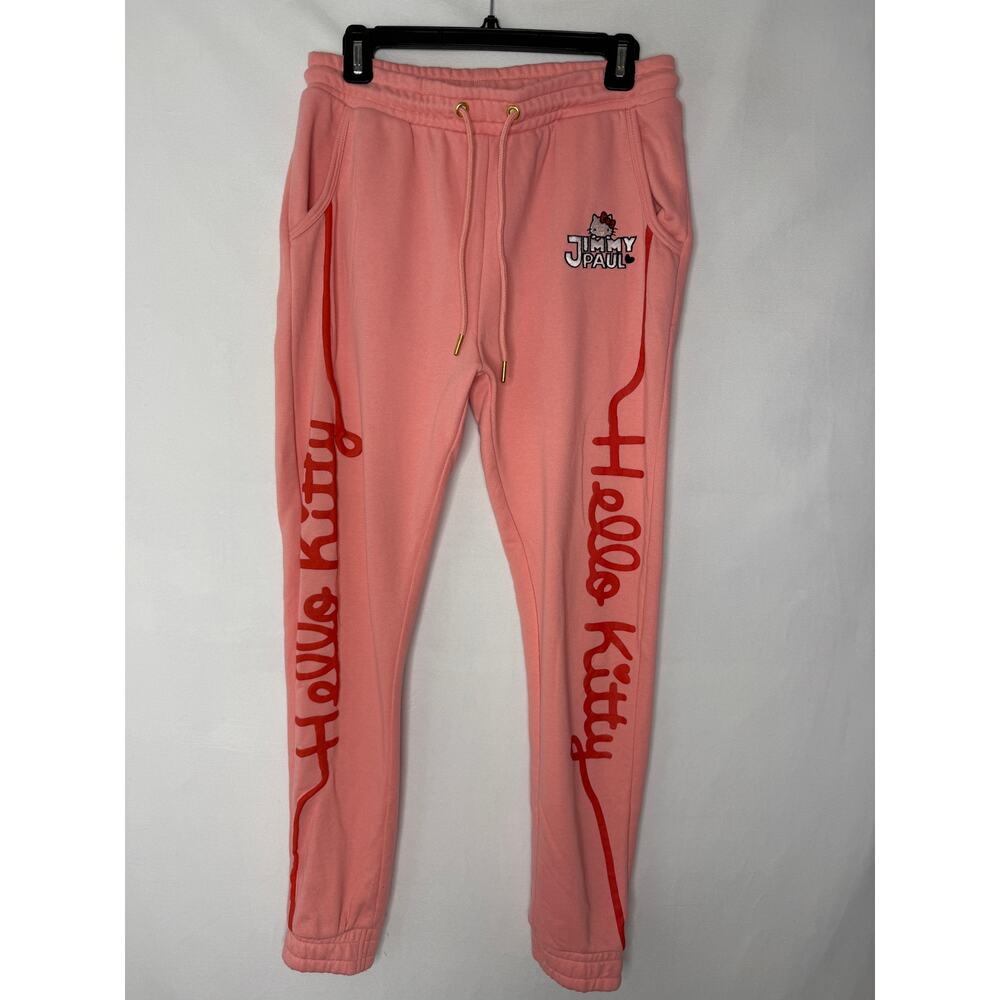 Jimmy Paul x Hello Kitty Jogger Sweatpants Salmon Pink MSRP $109 Medium